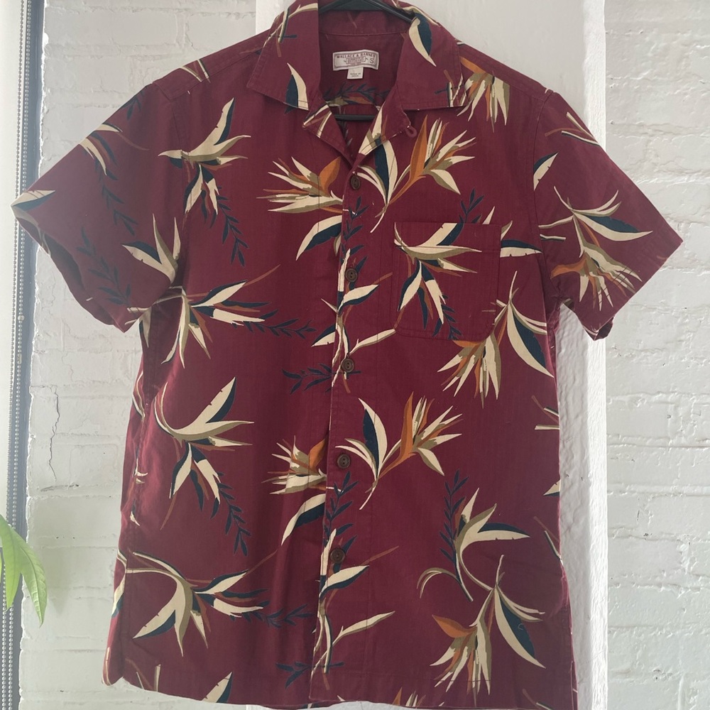 J. Crew, Men’s Wallace & Barnes Printed Camp Collar Shirt